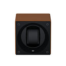 Swiss Kubik Single Watch Winder - Cognac Leather