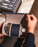 Hyde Park Three Watch Roll - Navy