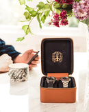 Hyde Park Two Watch Zip Case - Tan