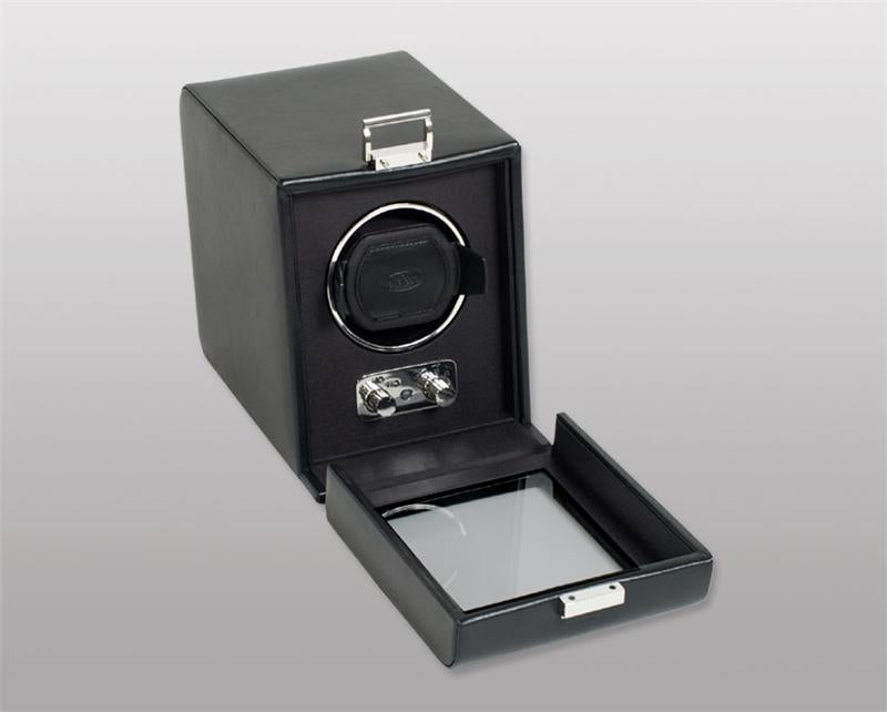 WOLF Heritage Single Watch Winder with Cover Watch Winder Station