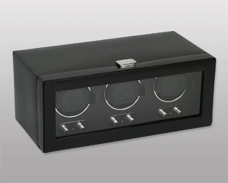 WOLF Heritage Triple Watch Winder with Cover Watch Winder Station