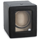 Diplomat Single Watch Winder w/ Smart Program - Black Leather