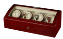 Diplomat Estate Cherry Wood Eight Watch Winder with Cream Leather Interior