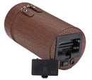 Diplomat Brown Crocodile Print Leatherette Single Travel Watch Winder (Battery / AC Powered)