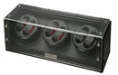 Diplomat Black Wood Six Watch Winder with Carbon Fiber Interior