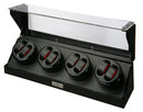 Diplomat Black Wood Eight Watch Winder with Carbon Fiber Interior