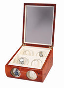 Diplomat Windsor Burlwood Quad Watch Winder with Cream Leather Interior