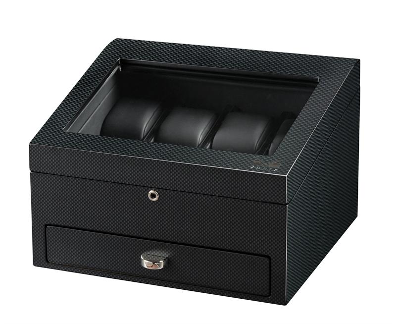 Volta 8 Watch Box with See Through Glass Window and Storage