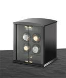 Elma Motion Corona 4 Quad Watch winder - Black Piano Finish/Glass Doors