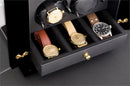 Elma Motion Corona 4 Quad Watch winder - Black Piano Finish/Glass Doors