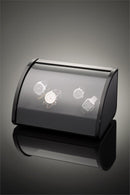Elma Motion Style IV Quad Watch Winder - High Gloss Black/Black Leather