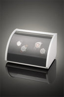 Elma Motion Style IV Quad Watch Winder - High Gloss White/White Leather