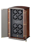 Elma Motion Corona 8 Watches Watch winder - Burl Wood Piano Finish/Glass Doors