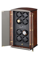 Elma Motion Corona 8 Watches Watch winder - Burl Wood Piano Finish/Glass Doors