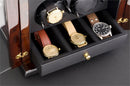 Elma Motion Corona 8 Watches Watch winder - Burl Wood Piano Finish/Glass Doors