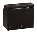 Diplomat Black Leather Double Watch Winder with Gray Microfiber Suede Interior - Battery/AC Powered