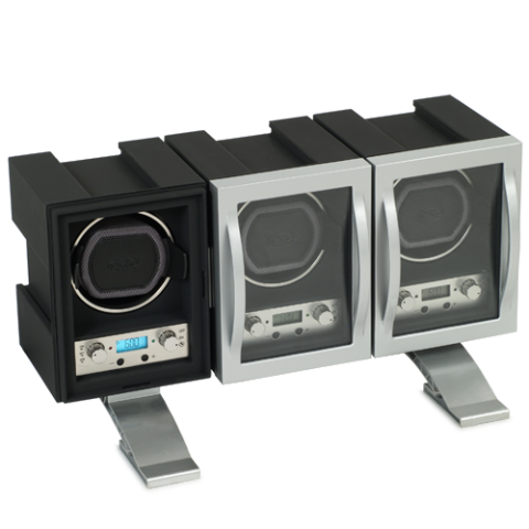 WOLF Module 4.1 Stackable Single Watch Winder w Cover 3 Units