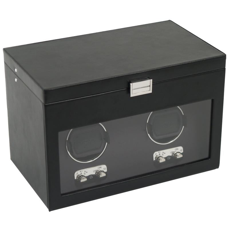 WOLF Heritage Double Watch Winder with Storage Watch Winder Station