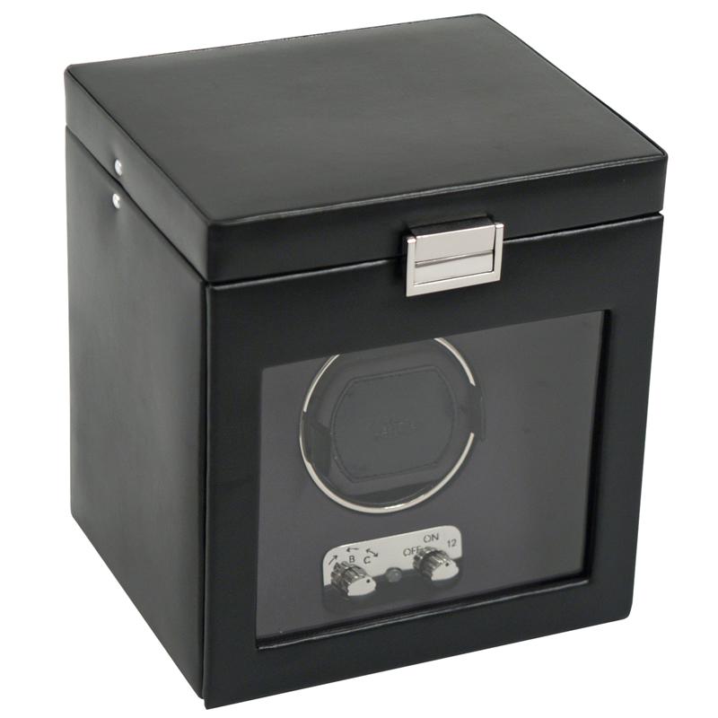 WOLF Heritage Single Watch Winder with Storage Watch Winder Station