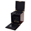 WOLF Savoy Single Watch Winder with Storage - Burlwood