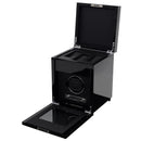 WOLF Savoy Single Watch Winder with Storage - Black