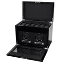 WOLF Savoy Double Watch Winder with Storage - Black