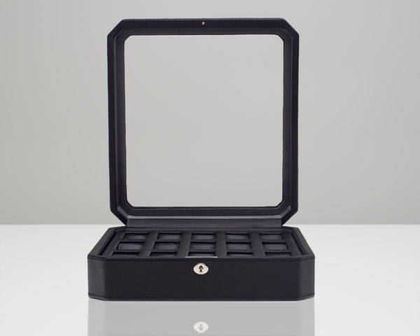 WOLF Windsor 15 Piece Watch Box (Black)