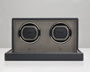 WOLF Double Cub Watch Winder with Cover - Black