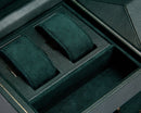 WOLF British Racing Double Watch Winder with Storage - Green