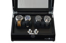 Pangaea Q350 Quad Automatic Watch Winder with LED Lights - Black