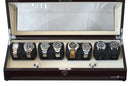Pangaea Q840 Automatic Eight Watch Winder with LED Light (Mahogany)
