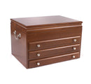 MAJESTIC, Three-Drawer Jewelry Chest made in U.S.A. Heritage Cherry Finish on Solid Cherry Wood