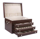 MAJESTIC, Three-Drawer Jewelry Chest made in U.S.A Rich Mahogany finish on Solid Cherry