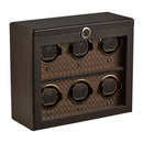 WOLF Earth 6 Piece Watch Winder - Coffee