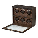WOLF Earth 6 Piece Watch Winder - Coffee