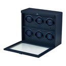 WOLF Earth 6 Piece Watch Winder - Midnight Blue