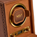 WOLF Brogue Single Watch Winder - Burnished Brown