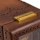 WOLF Brogue Single Watch Winder - Burnished Brown