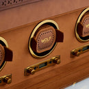 WOLF Brogue Triple Watch Winder with Storage - Burnished Brown