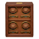 WOLF Brogue 4 Piece Watch Winder - Burnished Brown