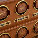 WOLF Brogue 6 Piece Watch Winder - Burnished Brown