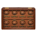 WOLF Brogue 8 Piece Watch Winder - Burnished Brown