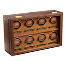 WOLF Brogue 8 Piece Watch Winder - Burnished Brown