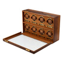 WOLF Brogue 8 Piece Watch Winder - Burnished Brown