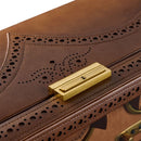 WOLF Brogue 8 Piece Watch Winder - Burnished Brown