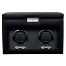 WOLF Oxford Double Watch Winder with Storage – Black