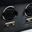 WOLF Oxford Double Watch Winder with Storage – Black