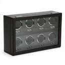 WOLF Oxford 8 Piece Watch Winder – Black