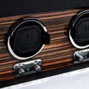 WOLF Macassar Double Watch Winder with Storage