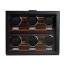 WOLF Macassar 6 Piece Watch Winder